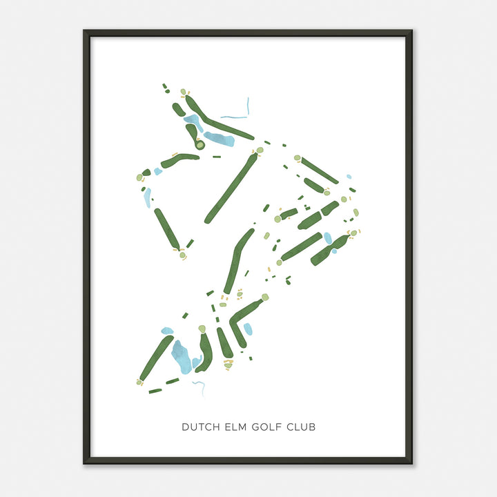 Print of Dutch Elm Golf Club Modern Map