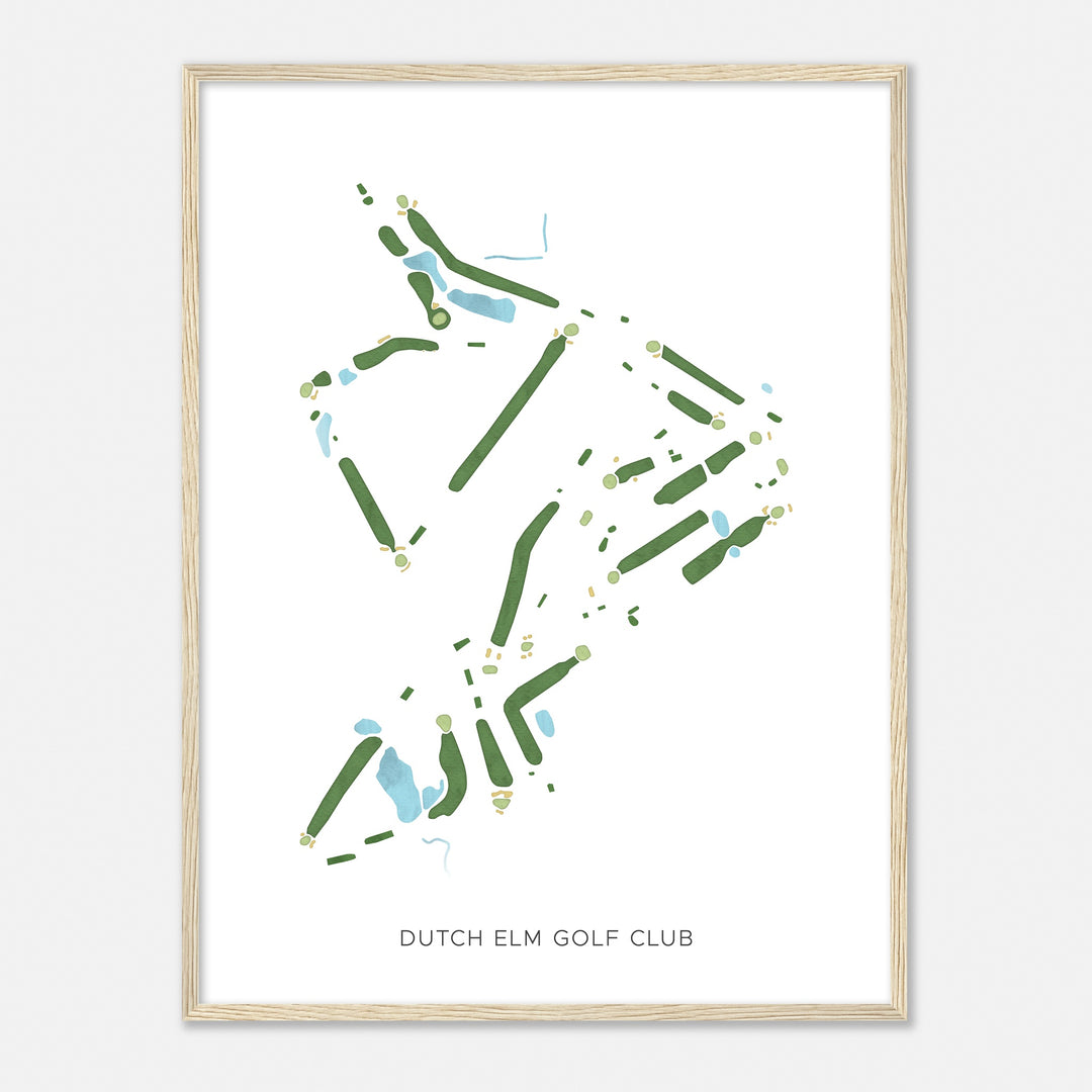 Print of Dutch Elm Golf Club Modern Map