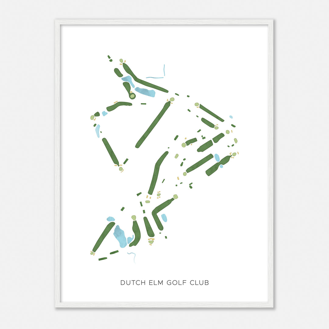 Print of Dutch Elm Golf Club Modern Map