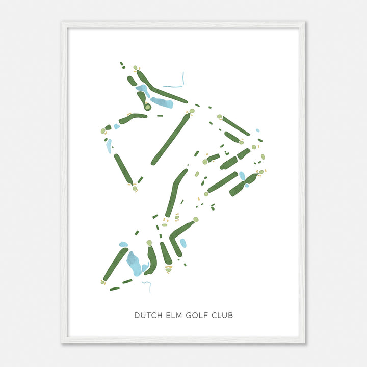 Print of Dutch Elm Golf Club Modern Map