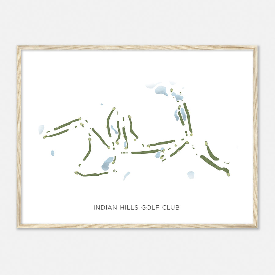 Print of Indian Hills Golf Club Modern Map