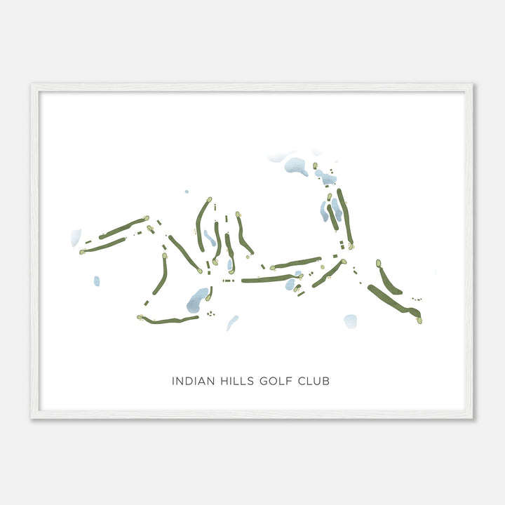 Print of Indian Hills Golf Club Modern Map