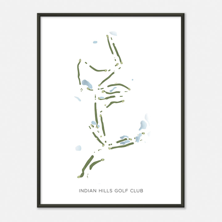 Print of Indian Hills Golf Club Modern Map