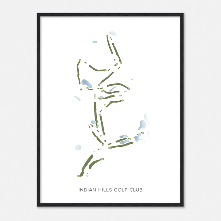 Print of Indian Hills Golf Club Modern Map