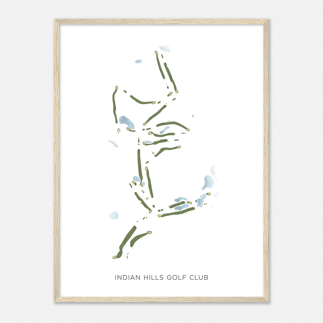 Print of Indian Hills Golf Club Modern Map