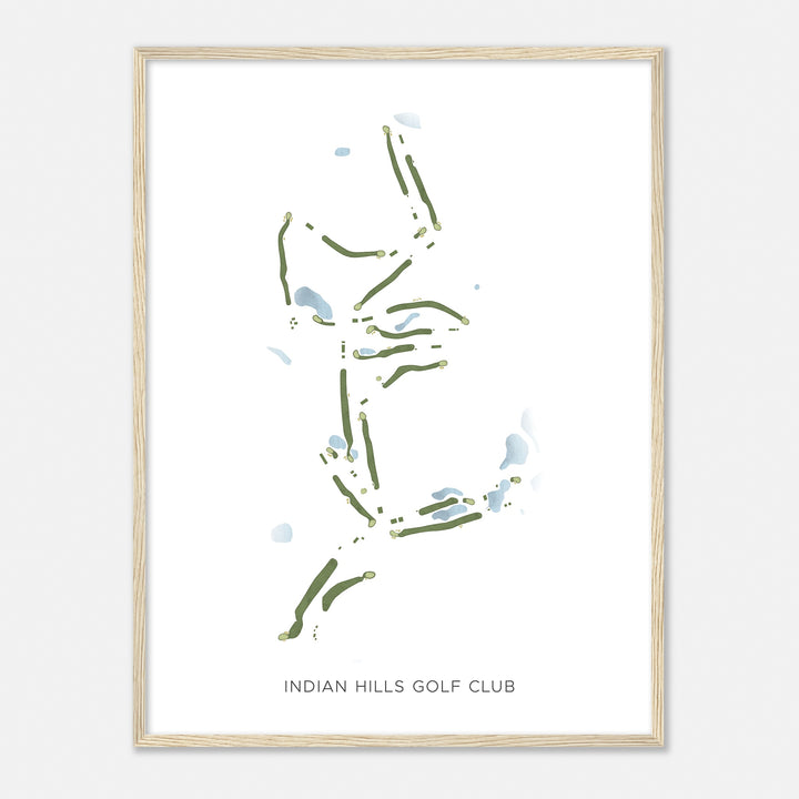 Print of Indian Hills Golf Club Modern Map