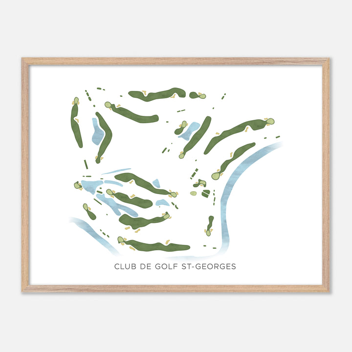 Print of Club de Golf St-Georges Modern Map