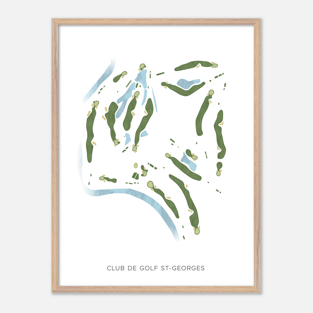 Print of Club de Golf St-Georges Modern Map