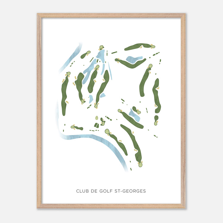 Print of Club de Golf St-Georges Modern Map